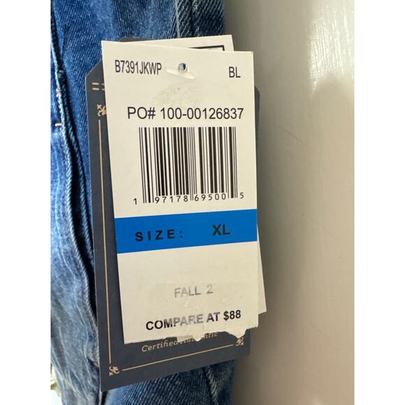 NWT Democracy XL Ombre Denim Button Up Vest with Faux Fur Lining & Slip Pockets - Picture 4 of 8